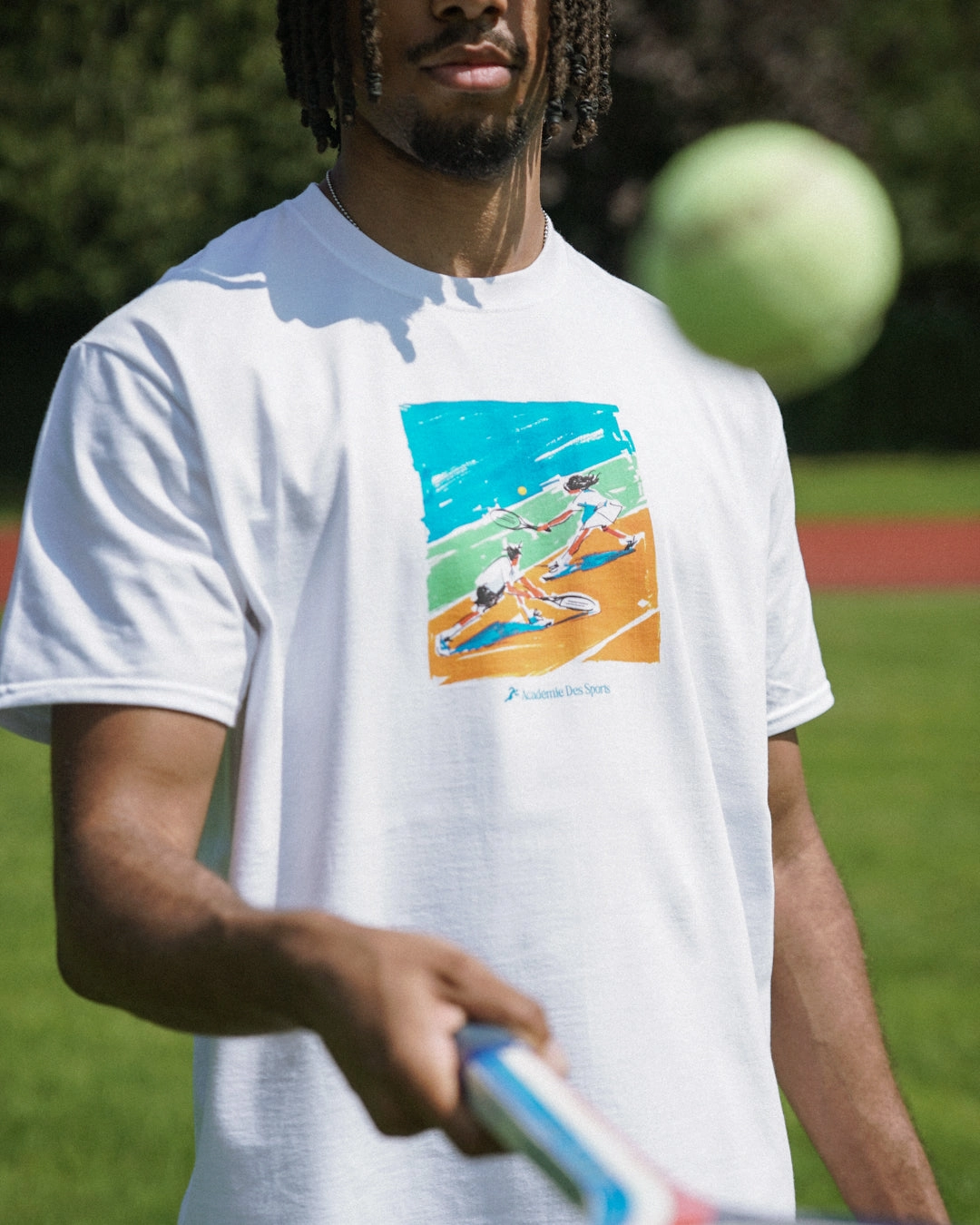 Vice 84 'Backhanders' Tee - White Flexible Ribbed Neckline