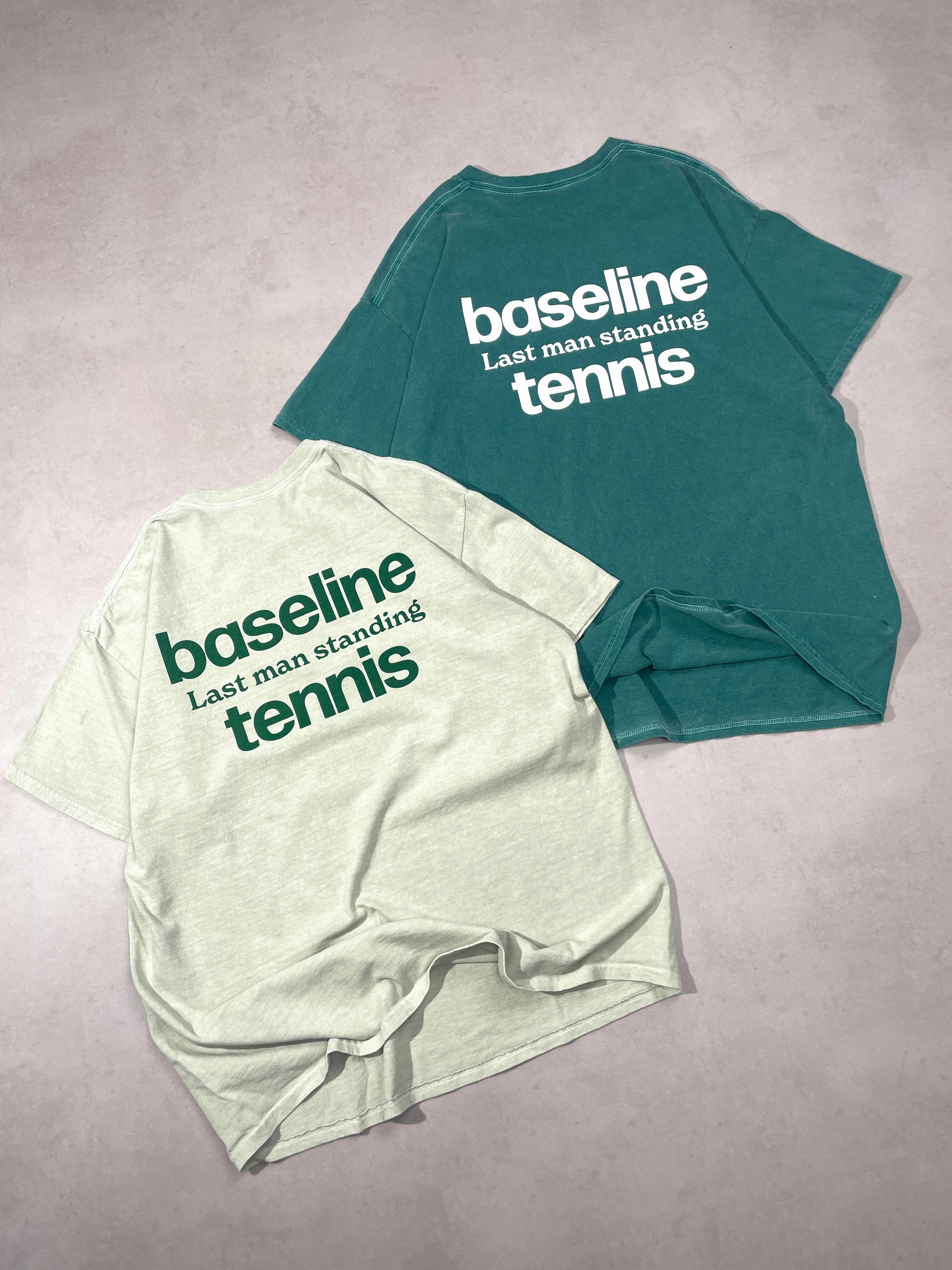 Vice 84 'Baseline' Washed Tees Twinpack - Green/Stone Hypoallergenic Textile
