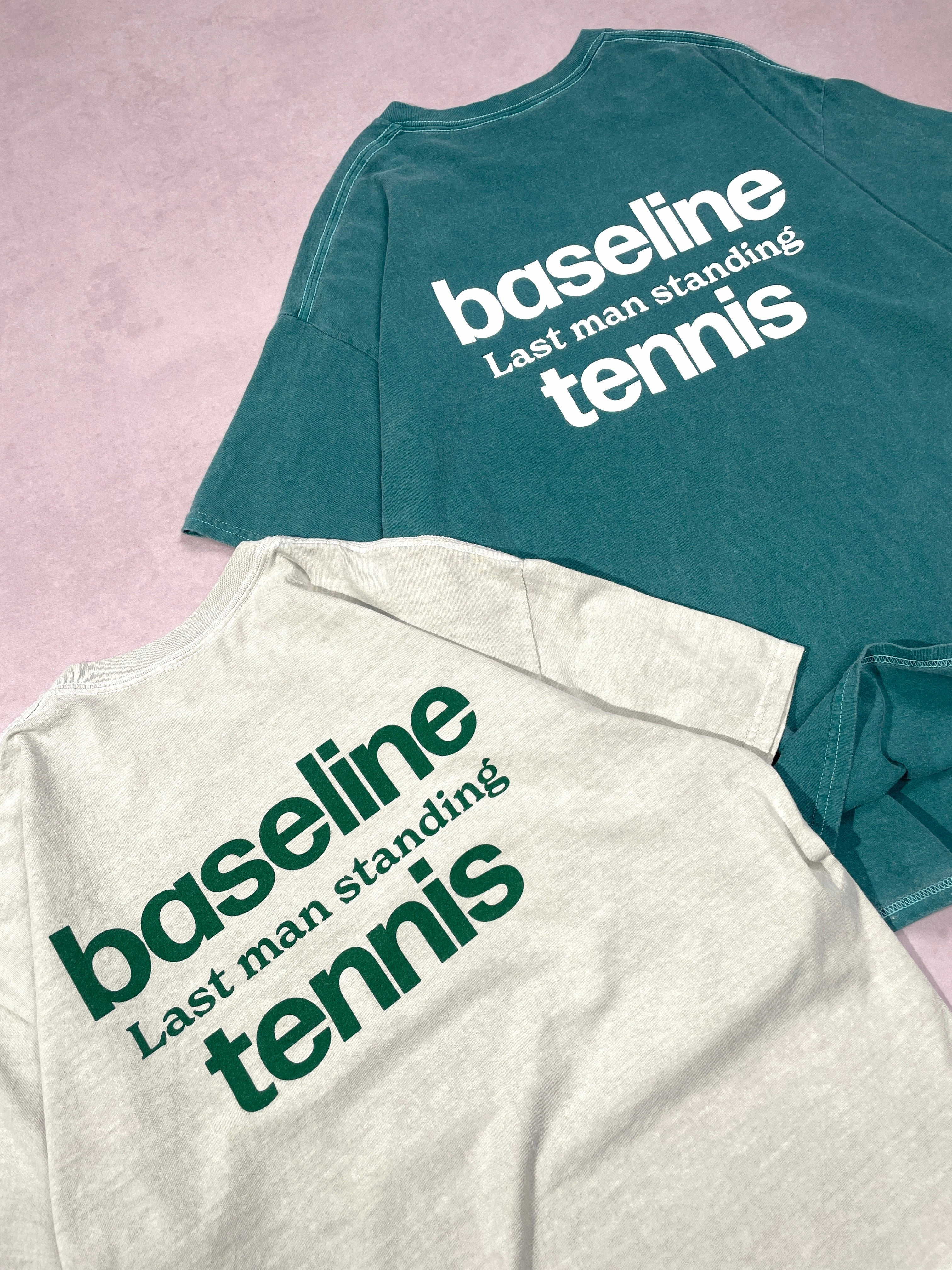 Vice 84 'Baseline' Washed Tees Twinpack - Green/Stone Modern Comfort Style