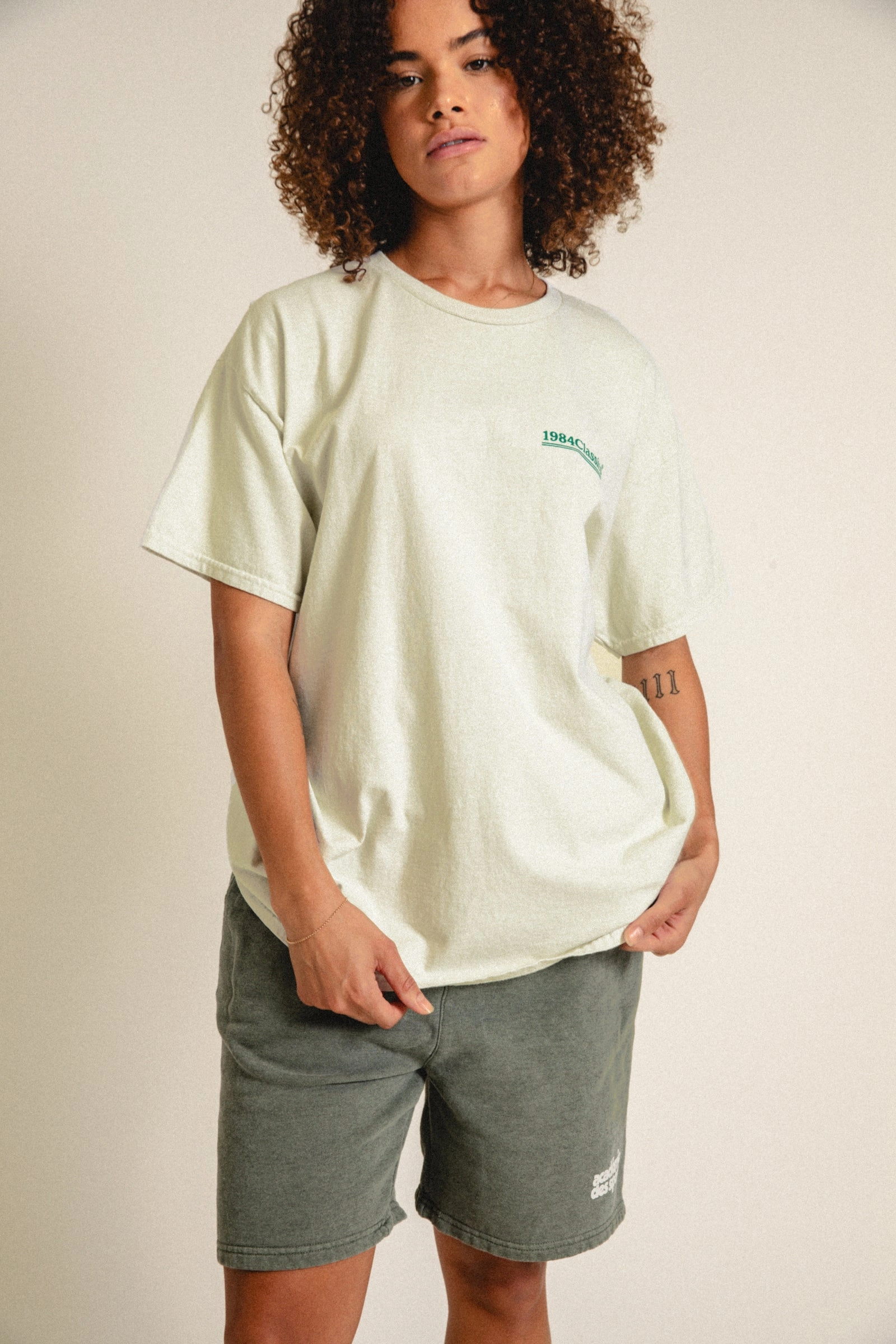 Vice 84 'Classics' Vintage Washed Tee - Cream Comfort Design