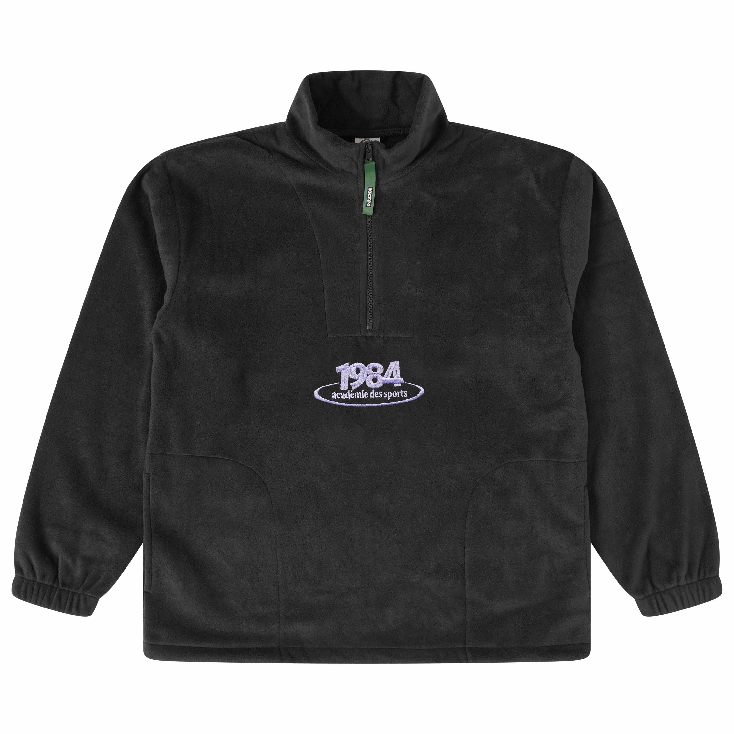Vice 84 'Disc' Fleece 1/2 Zip Pullover - Black / Navy / Forest Green Heat Retention Layer