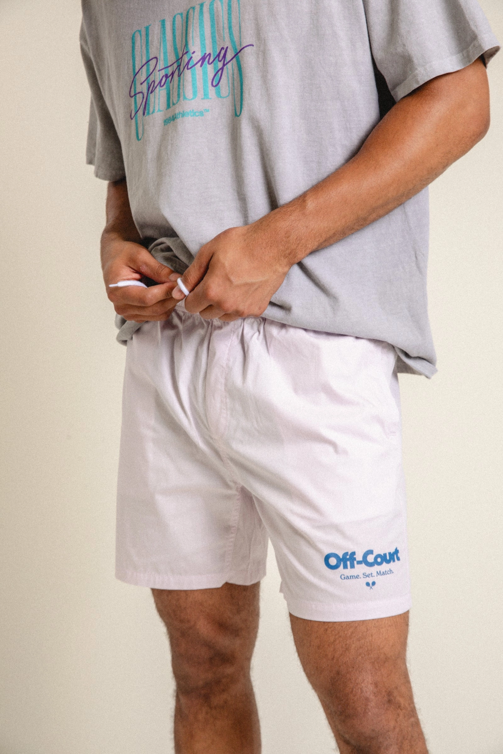 wrinkle - resistant swim trunks Vice 84 'Off-Court GSM' Beach Short - Light Pink