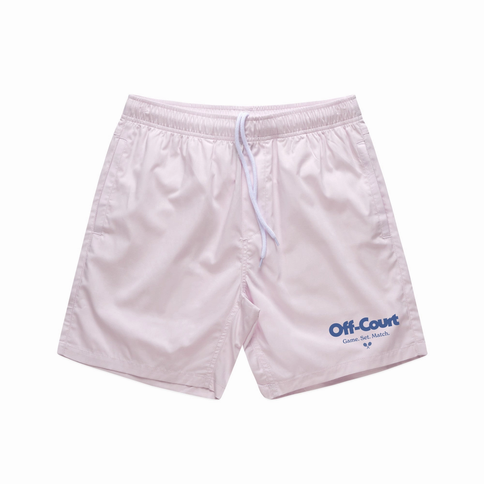 Vice 84 'Off-Court GSM' Beach Short - Light Pink Layered Cuff Design Soft Lining