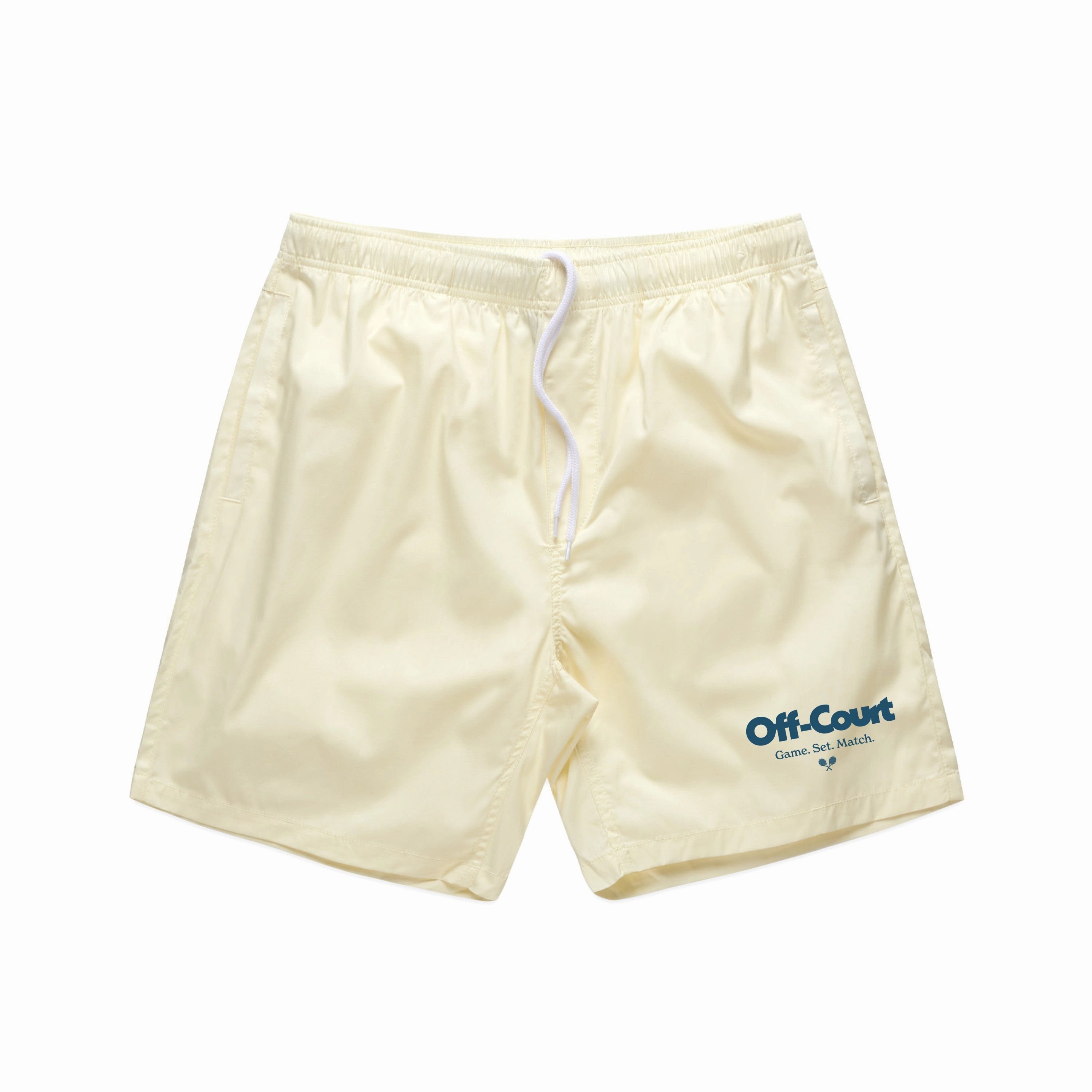 Vice 84 'Off-Court GSM' Beach Shorts - Lemon Eco-friendly Summer Comfort