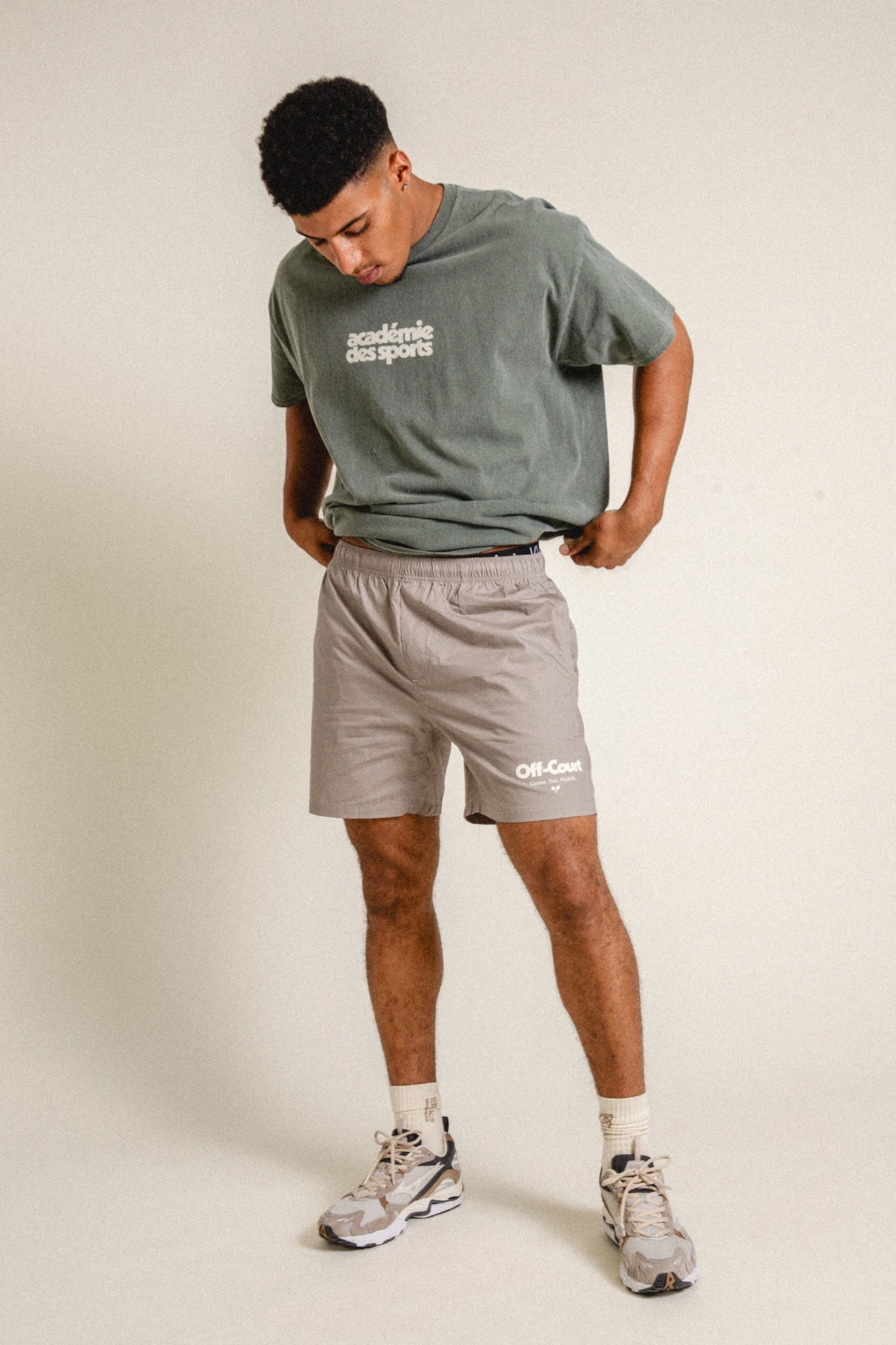 Vice 84 'Off-Court GSM' Beach Shorts - Mushroom Active Shorts Active Layer Fit