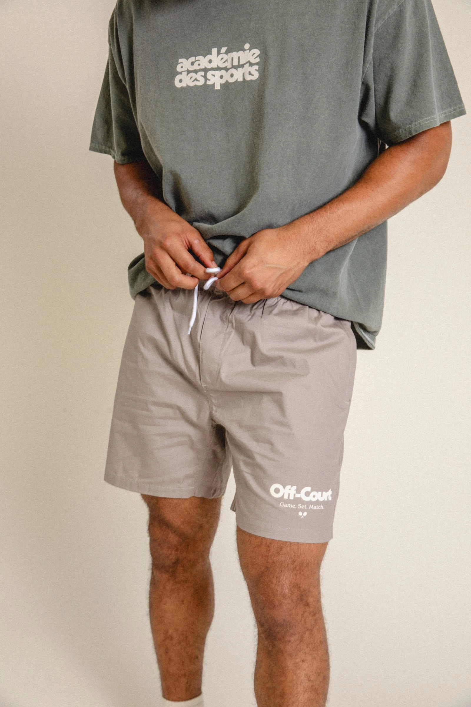 Vice 84 'Off-Court GSM' Beach Shorts - Mushroom Light Stretch
