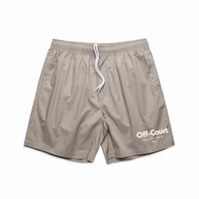 Vice 84 'Off-Court GSM' Beach Shorts - Mushroom Flex Motion UV Protection Fabric
