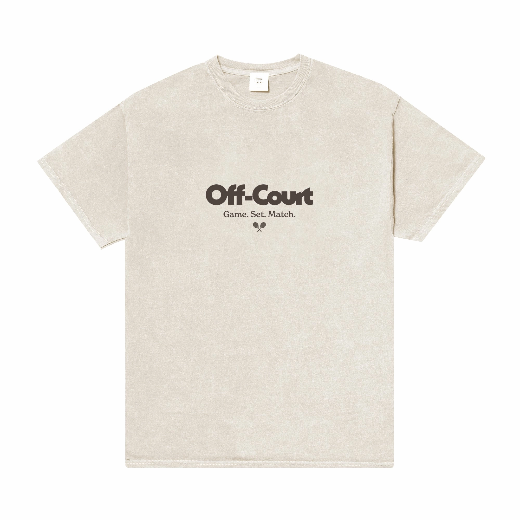Comfortable Vice 84 'Off-Court GSM' Vintage Washed Tee - Cream