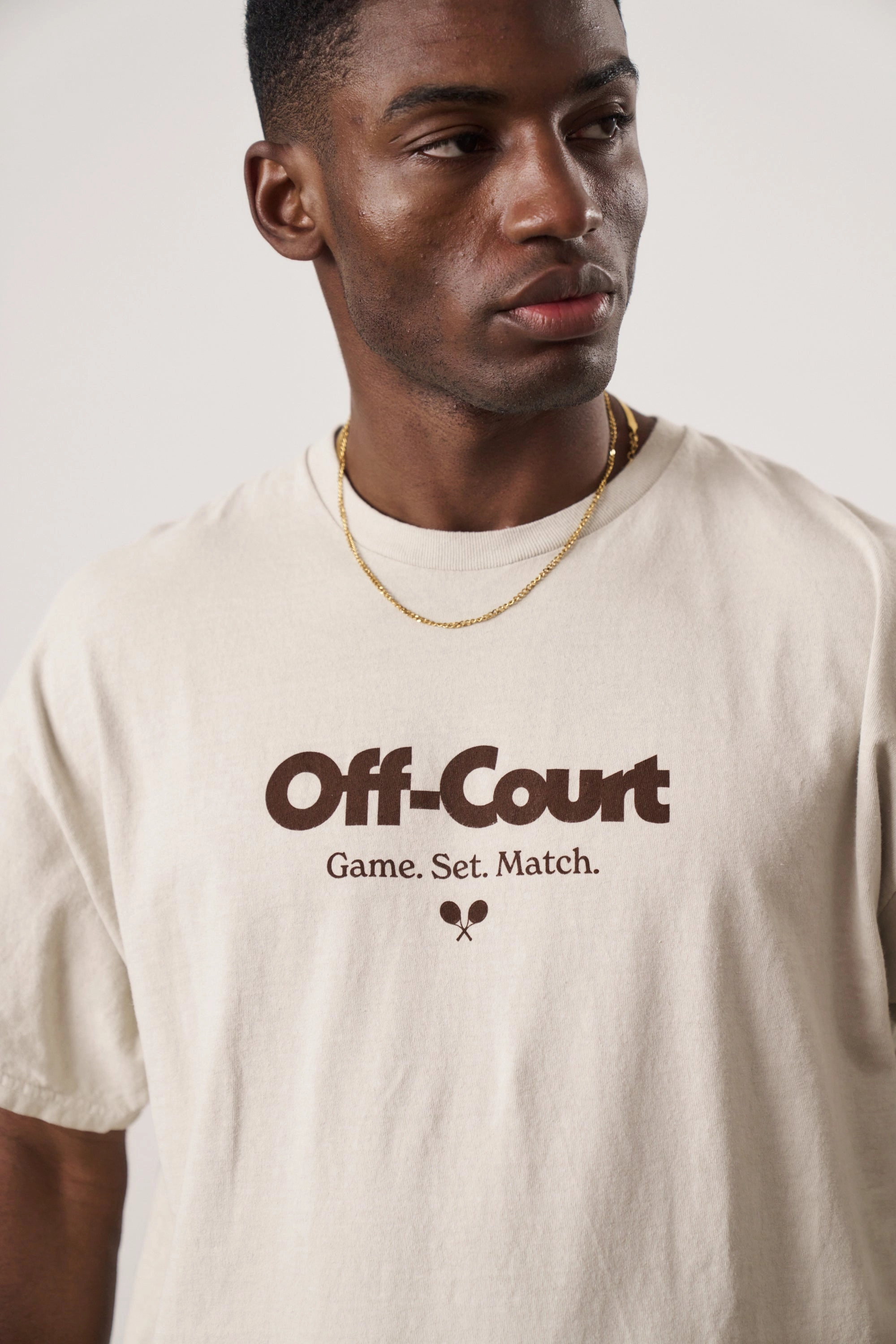Minimalist Look Vice 84 'Off-Court GSM' Vintage Washed Tee - Cream