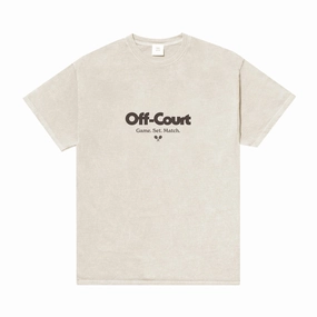 Comfortable Vice 84 'Off-Court GSM' Vintage Washed Tee - Cream
