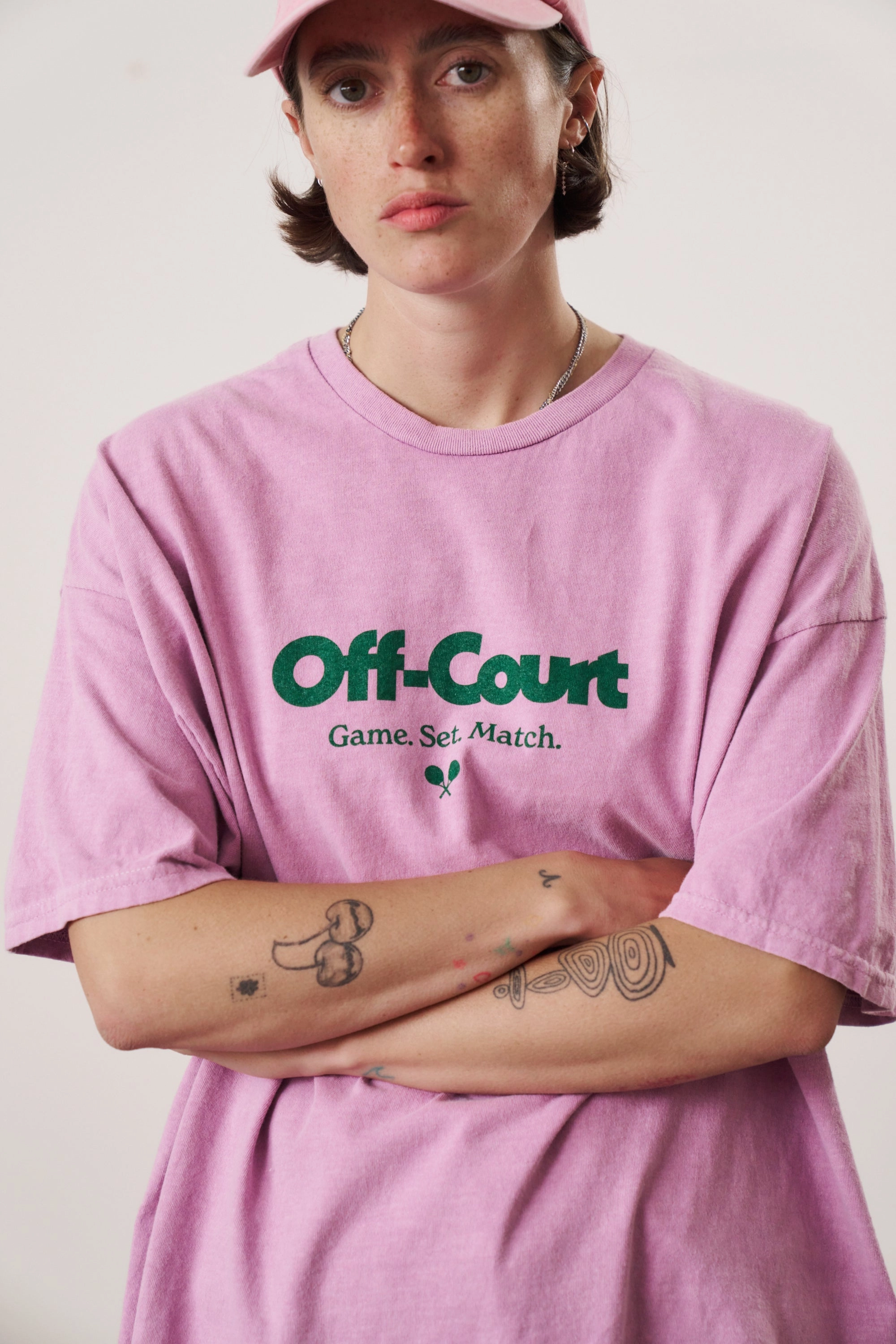 Long Sleeve Vice 84 'Off-Court GSM' Vintage Washed Tee - Pink