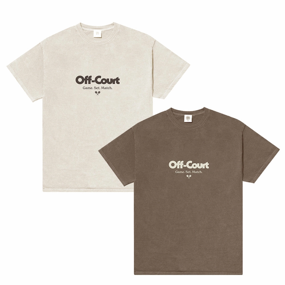 Durable Material Luxury clothing Vice 84 'Off-Court GSM' Vintage Washed Tee Twinpack - Brown/Cream