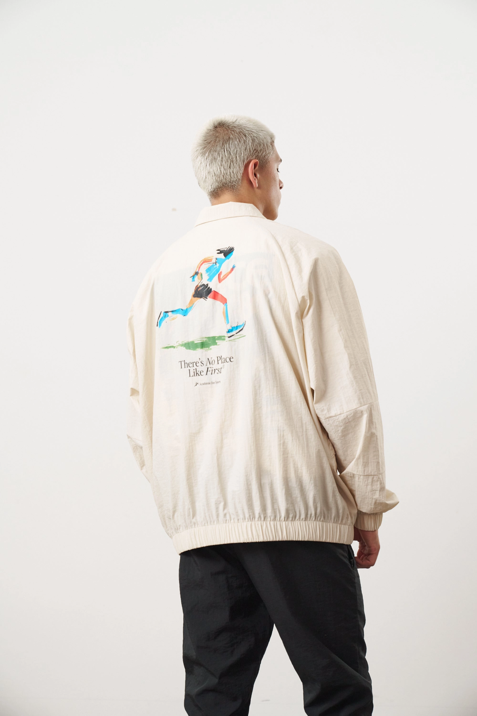 Fade Resistant Dye Method Advanced Layering System Vice 84 'Olympic Runner' Nylon Track Jacket - Ecru