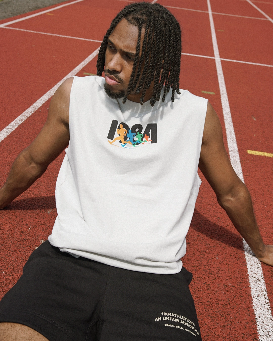 Vice 84 'Olympic Sprinter' Active Tank - Faded Bone Anti Static Treatment