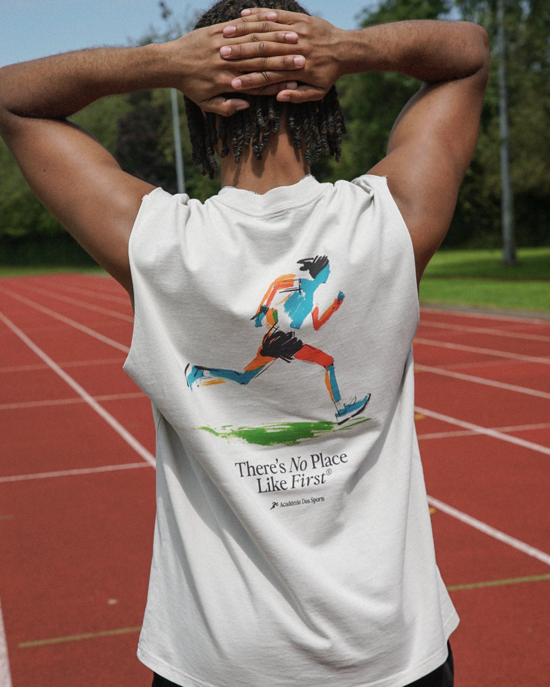 Vice 84 'Olympic Sprinter' Active Tank - Faded Bone Seamless Edging