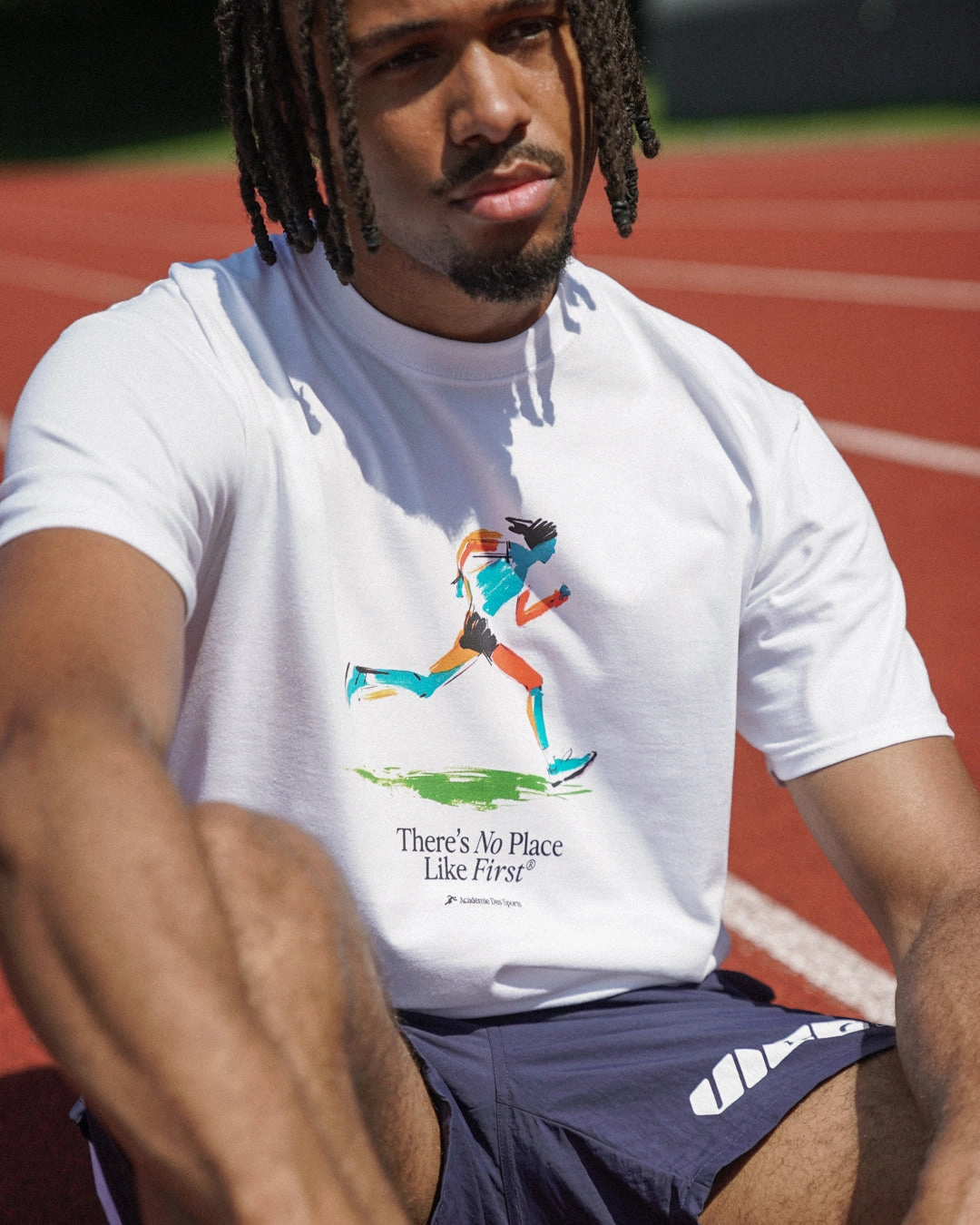 Vice 84 'Olympic Sprinter' Tee - White Soft and Light Wear Easy Comfort