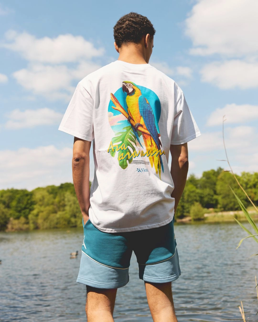 Active Comfort Wear Vice 84 'Parrot' Tee - White