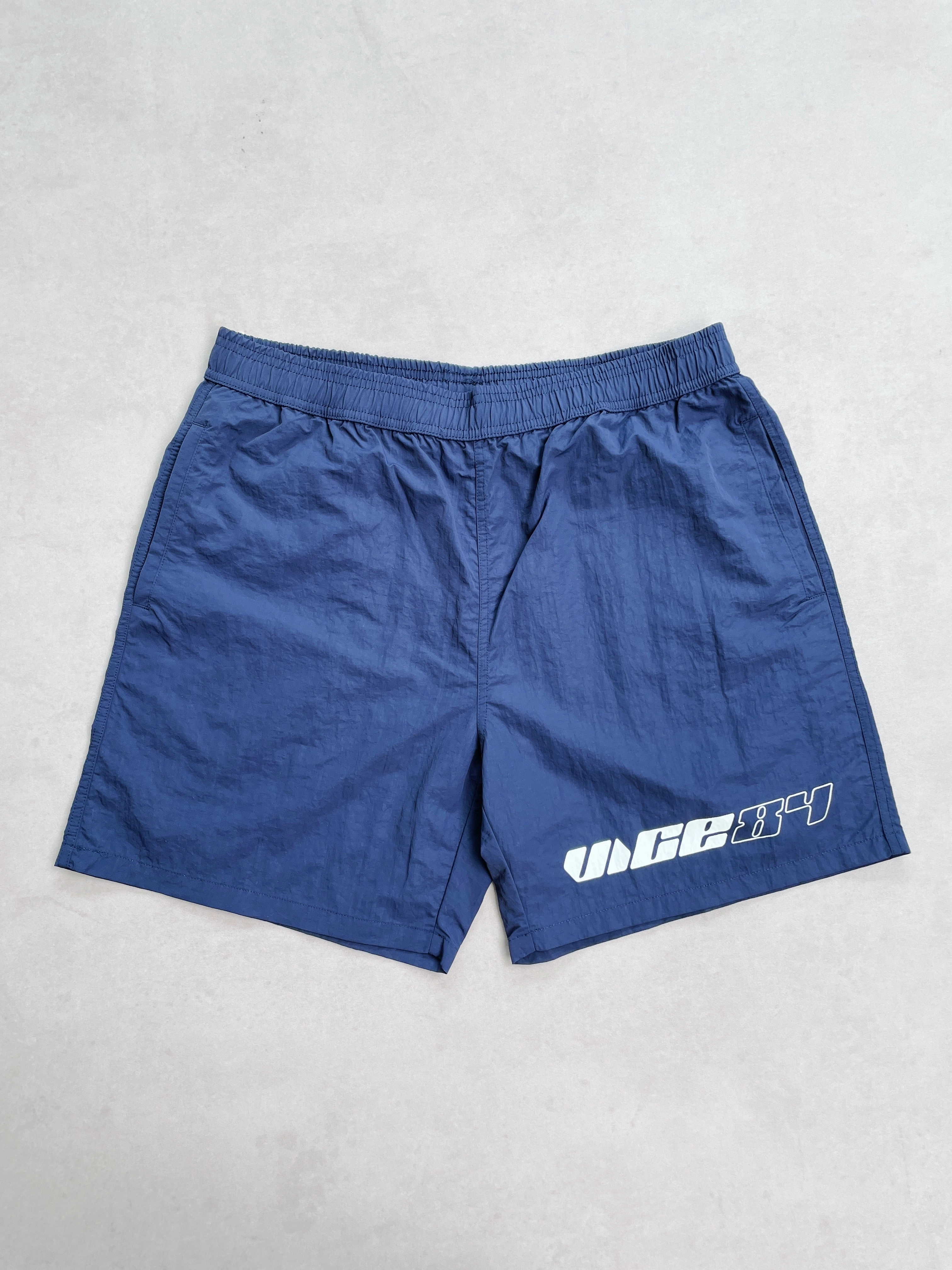 homecoming Weekend Outing Vice 84 'Racer' Crinkle Recycled Swim Shorts - Navy