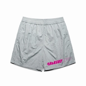 Quick Drying Vice 84 'Racer' Crinkle Recycled Swim Shorts - Smoke Grey