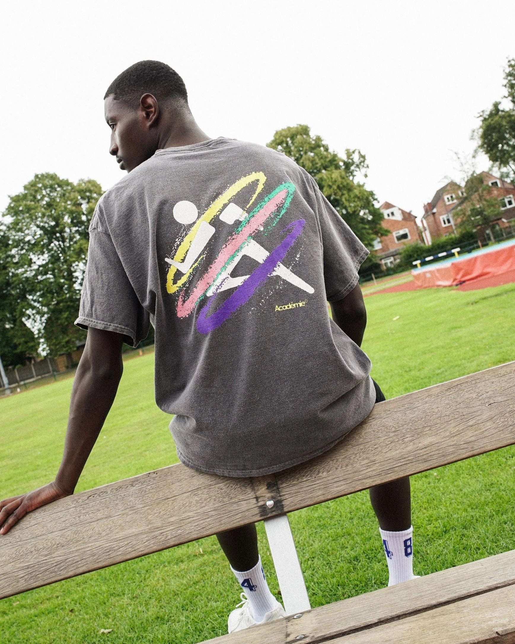 Vice 84 'Retro Spray' Vintage Washed Tee - Black Good stretch Soft and Relaxed