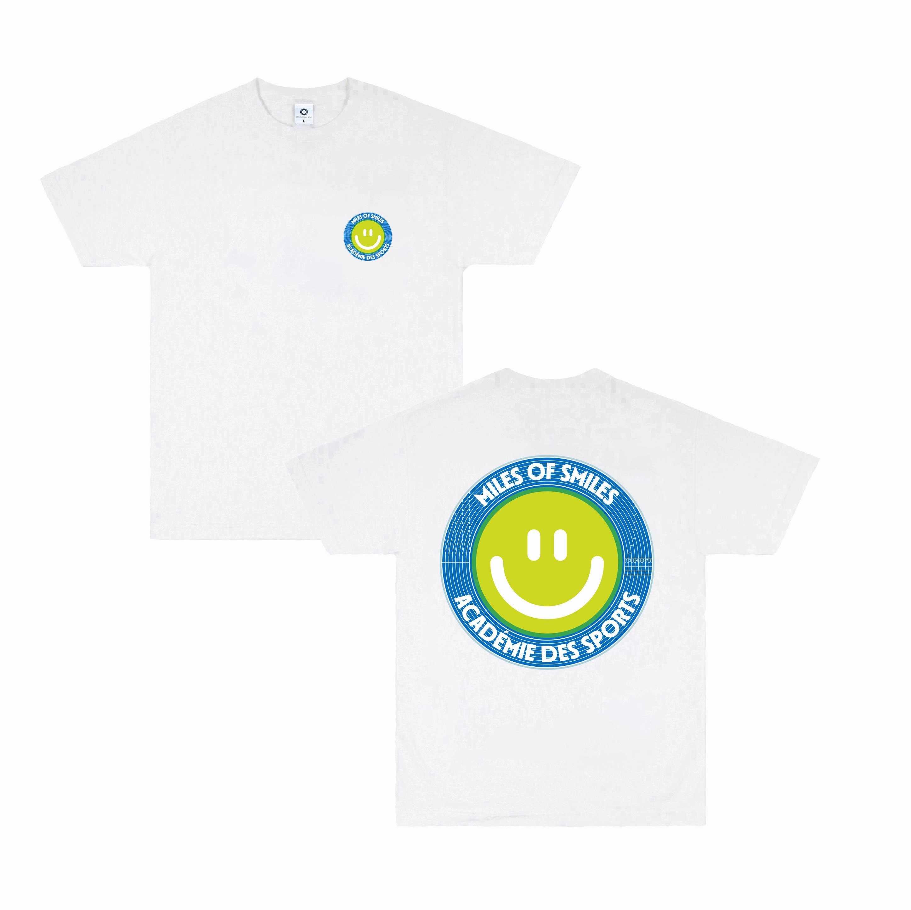 Cozy Apparel Breathable Style Vice 84 'Smiley Track' Tee - White