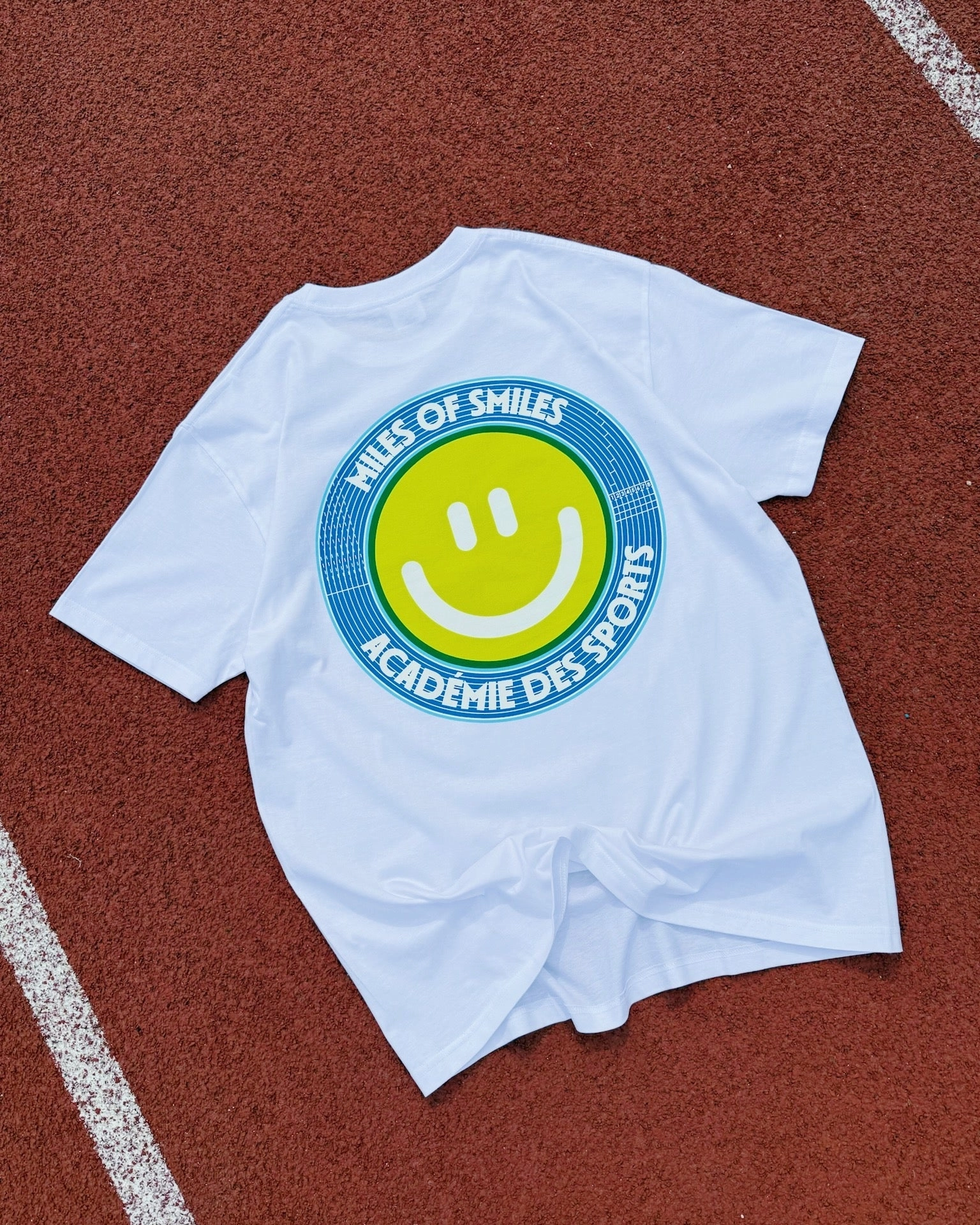 Vice 84 'Smiley Track' Tee - White Flattering Cut Everyday Comfort