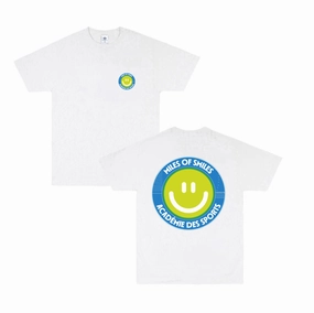 Cozy Apparel Breathable Style Vice 84 'Smiley Track' Tee - White