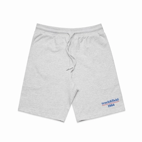 Vice 84 'Track&Field' Embroidered Jogger Shorts - Ash Athletic Shorts