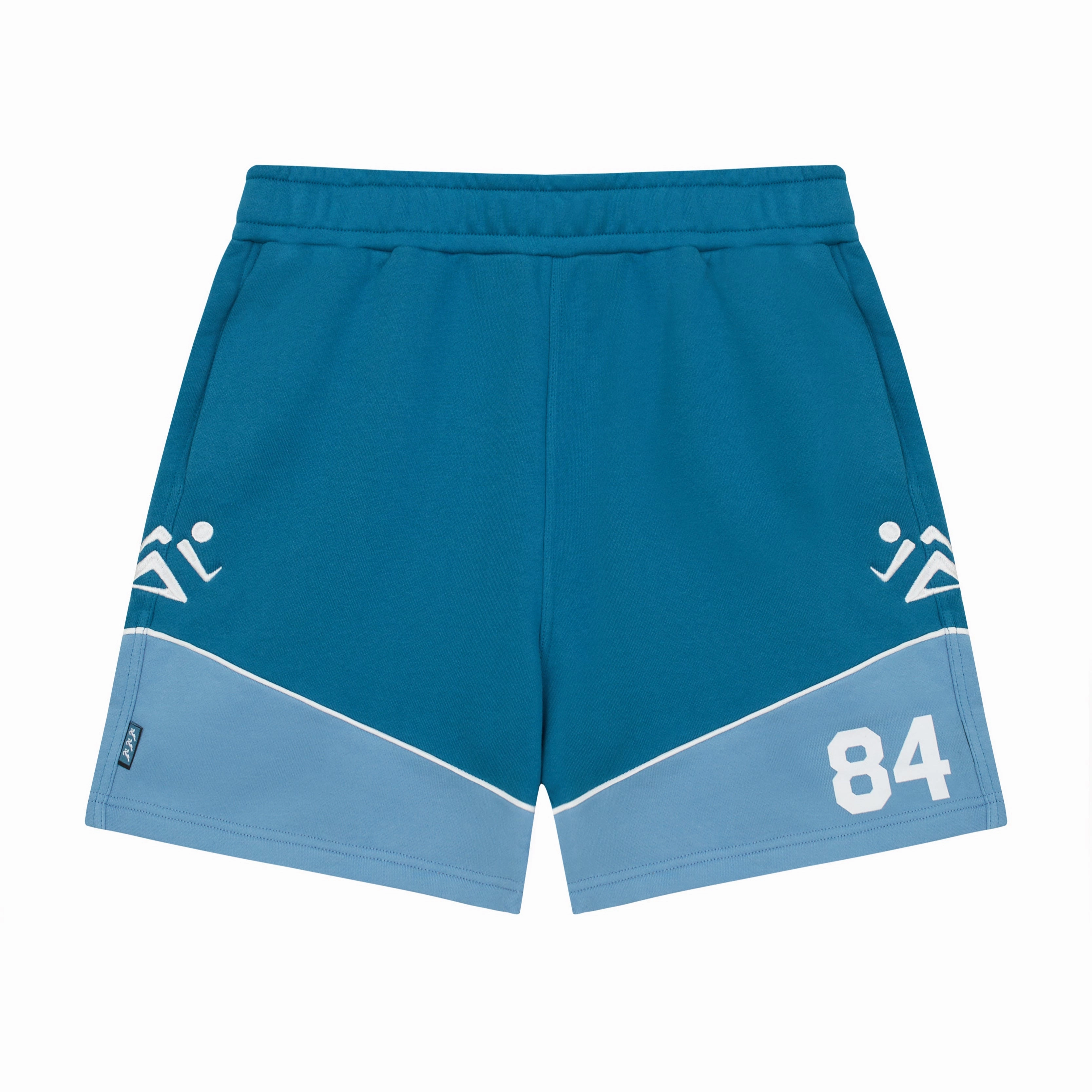 Vice 84 'Warm Up' Heavyweight Panel Jogger Shorts - Blue Relaxed Flex