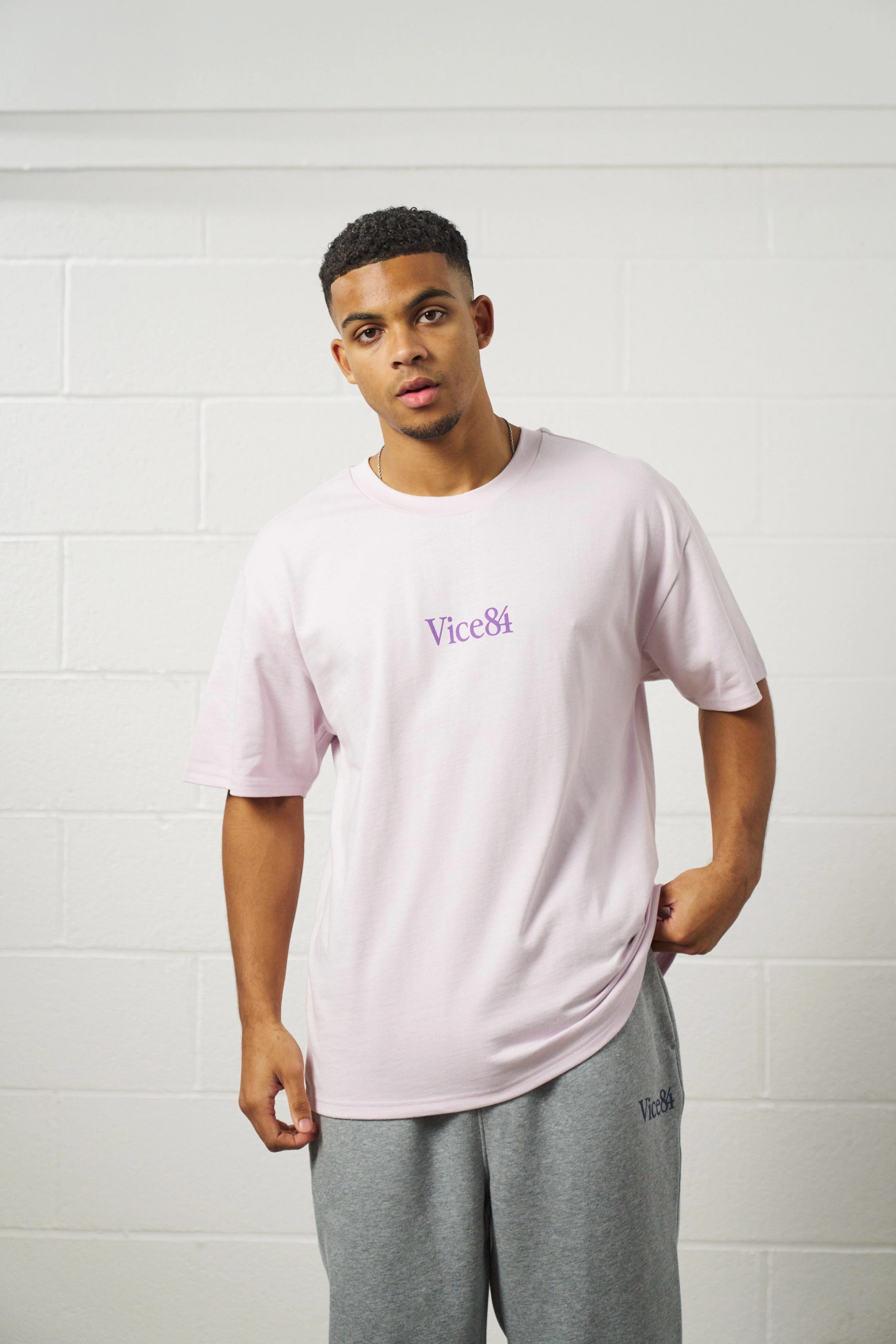 Vice 84 Premium Heavy 270GSM Boxy Tee - Orchid Minimalist Design Smart Layering