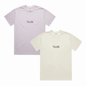 Vice 84 Premium Heavy Tee Twinpack - Ecru/Orchid Timeless Fashion