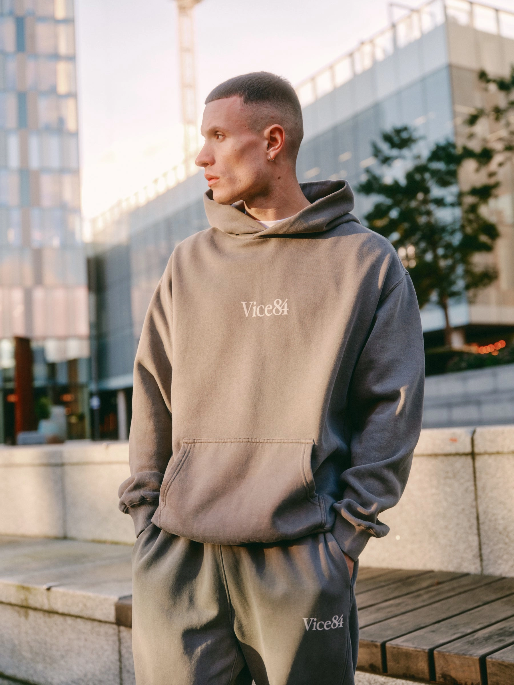 Cougar like Vice 84 Premium Hoodie - Faded Grey