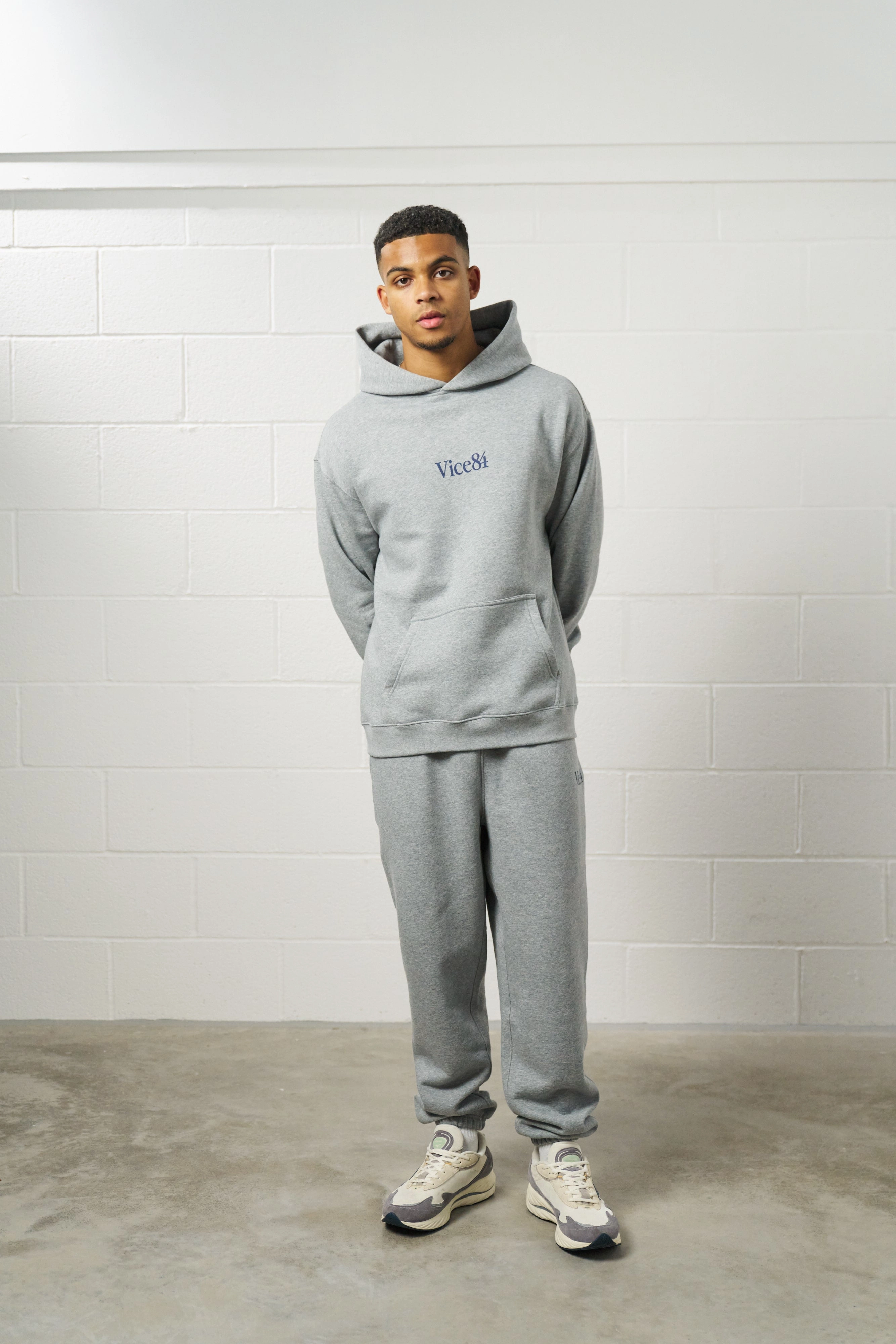 Vice 84 Premium Hoodie - Grey Minimalist Lifestyle