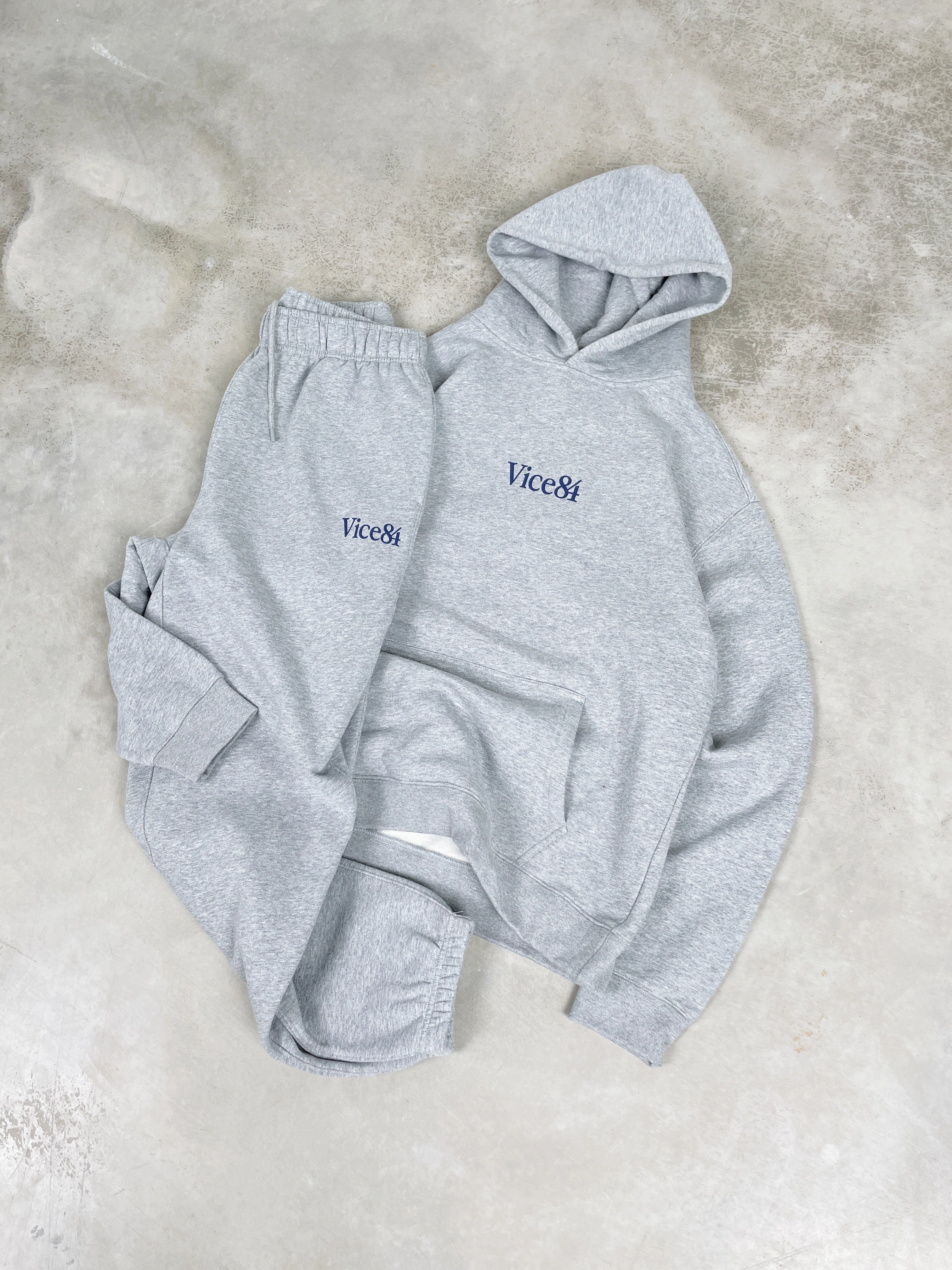 Vice 84 Premium Hoodie & Jogger Set - Grey Bright Color