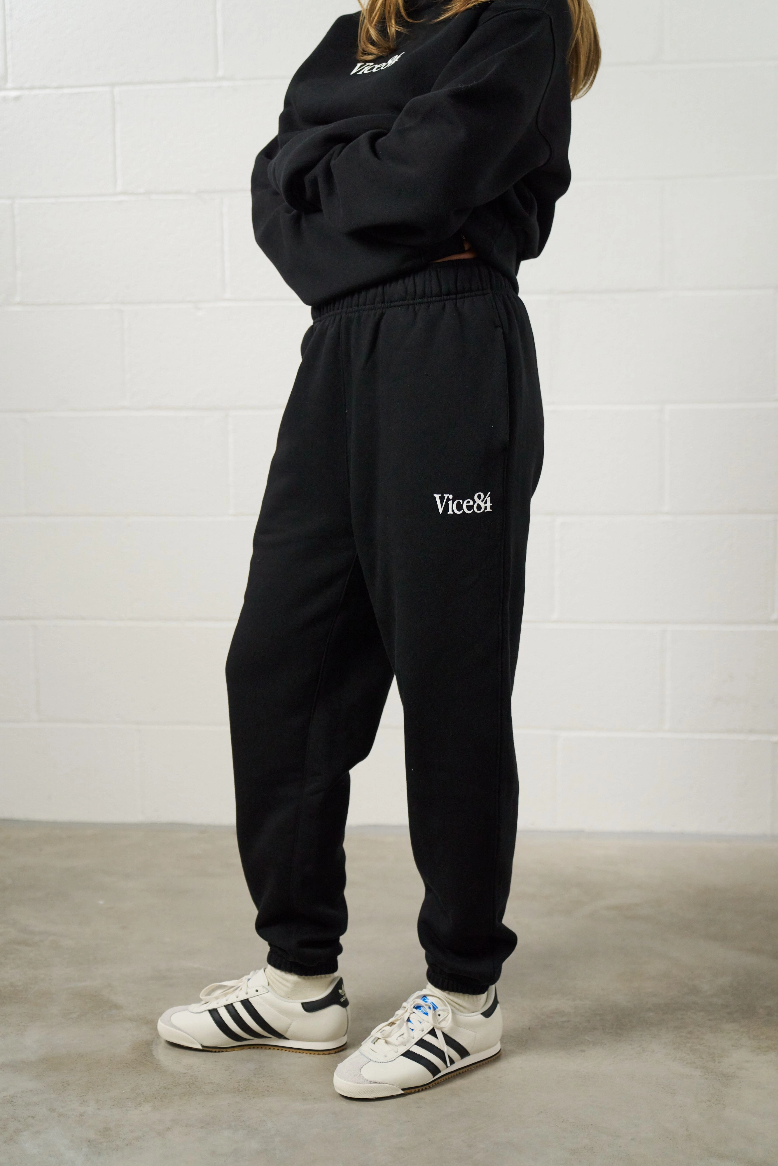 BreathableMeshLining Sustainable Fabric Vice 84 Premium Joggers - Black