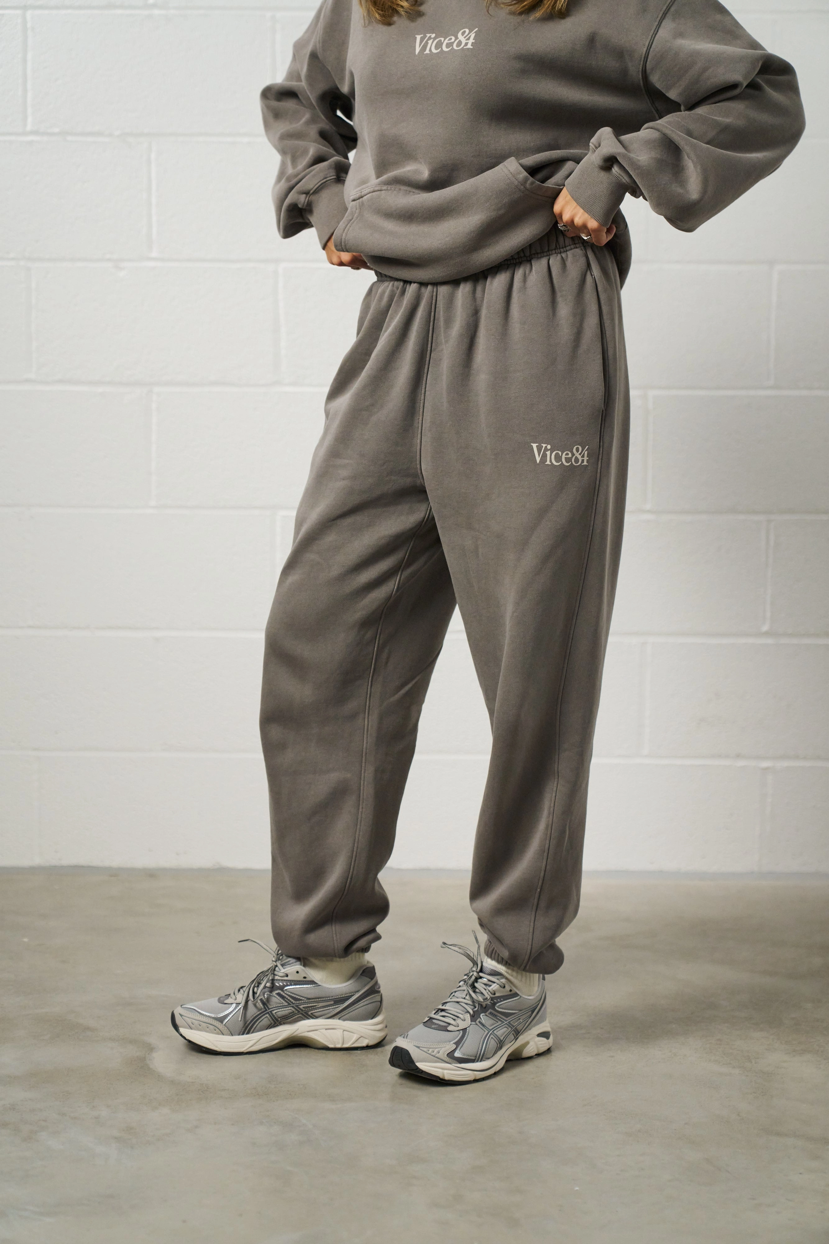 Vice 84 Premium Joggers - Faded Grey Perfect Fit