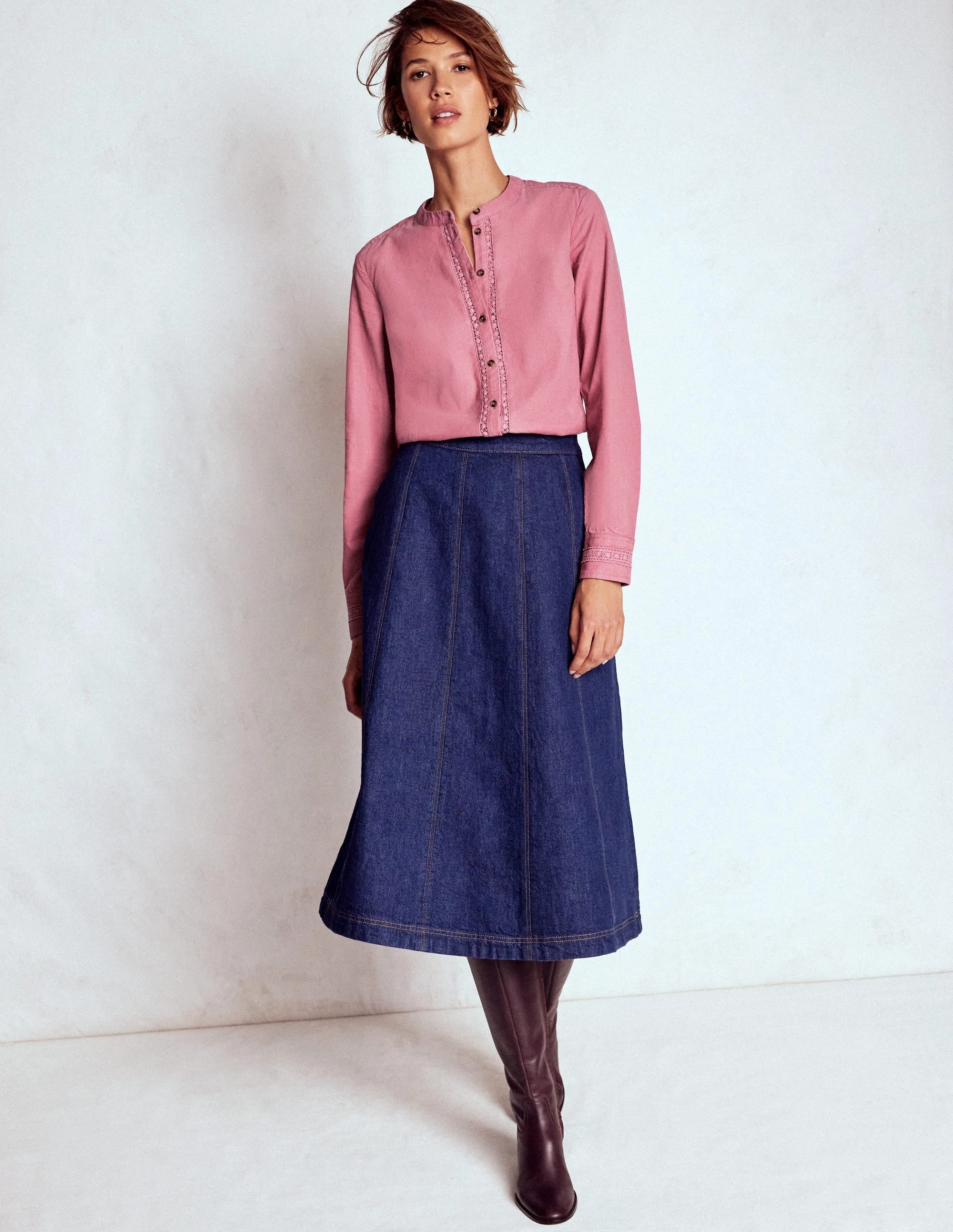BreathableFabricTech Victoria Cord Shirt-Blushing Rose AntiPilling Surface
