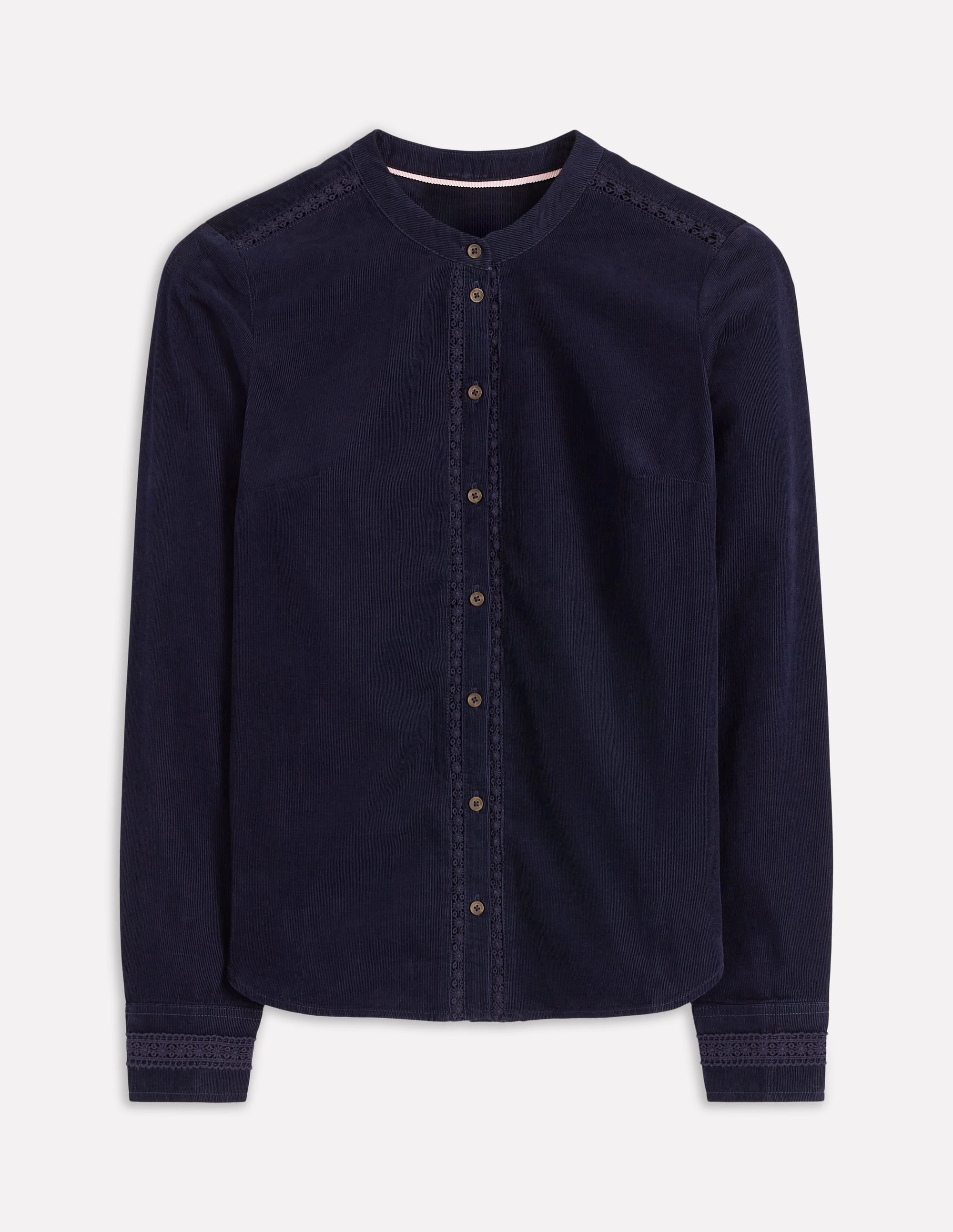 Hot Weather BrushedInnerSurface Victoria Cord Shirt-Navy NonToxic Processing