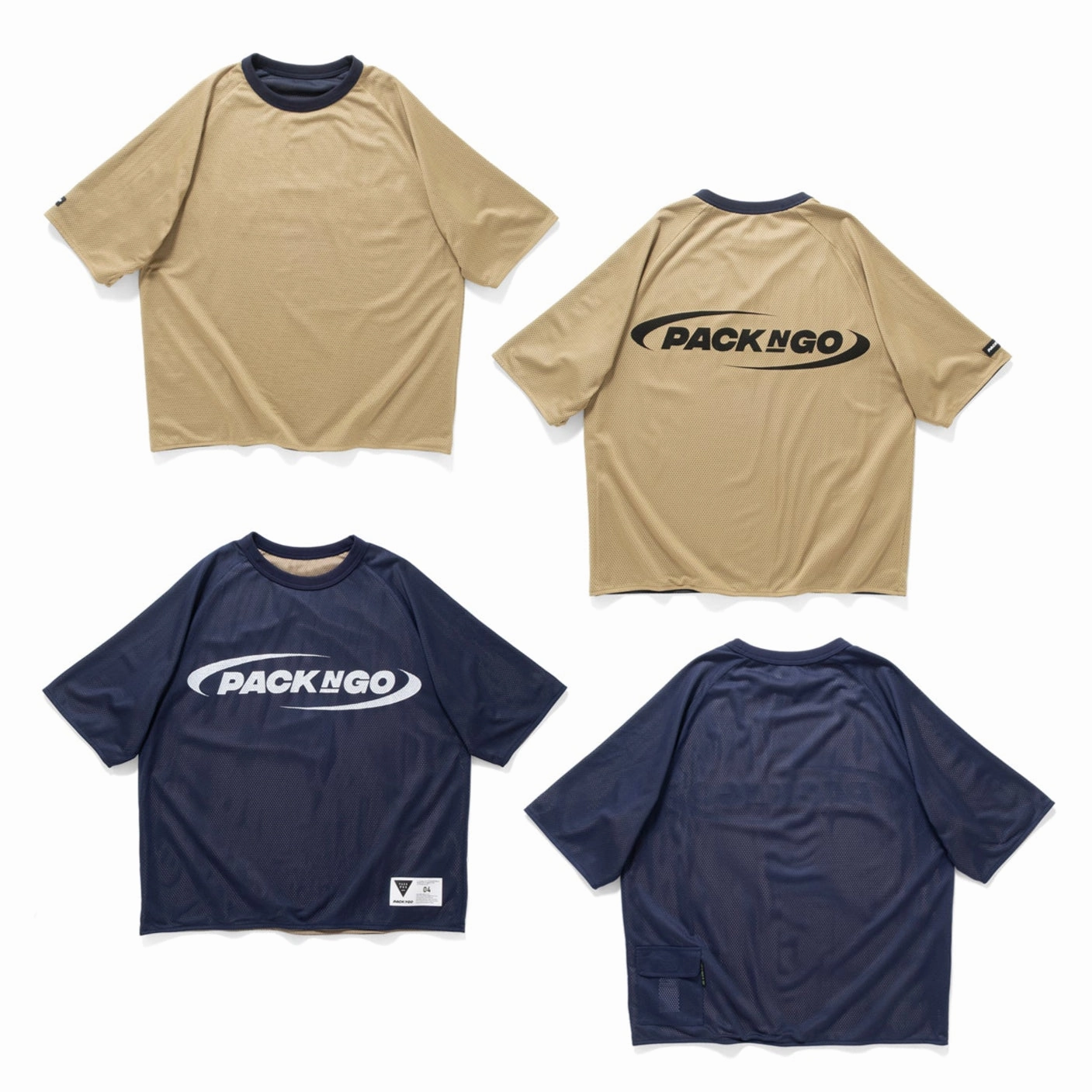 (TP1636) Reversible Mesh Graphic Tee EnhancedDurabilityFinish