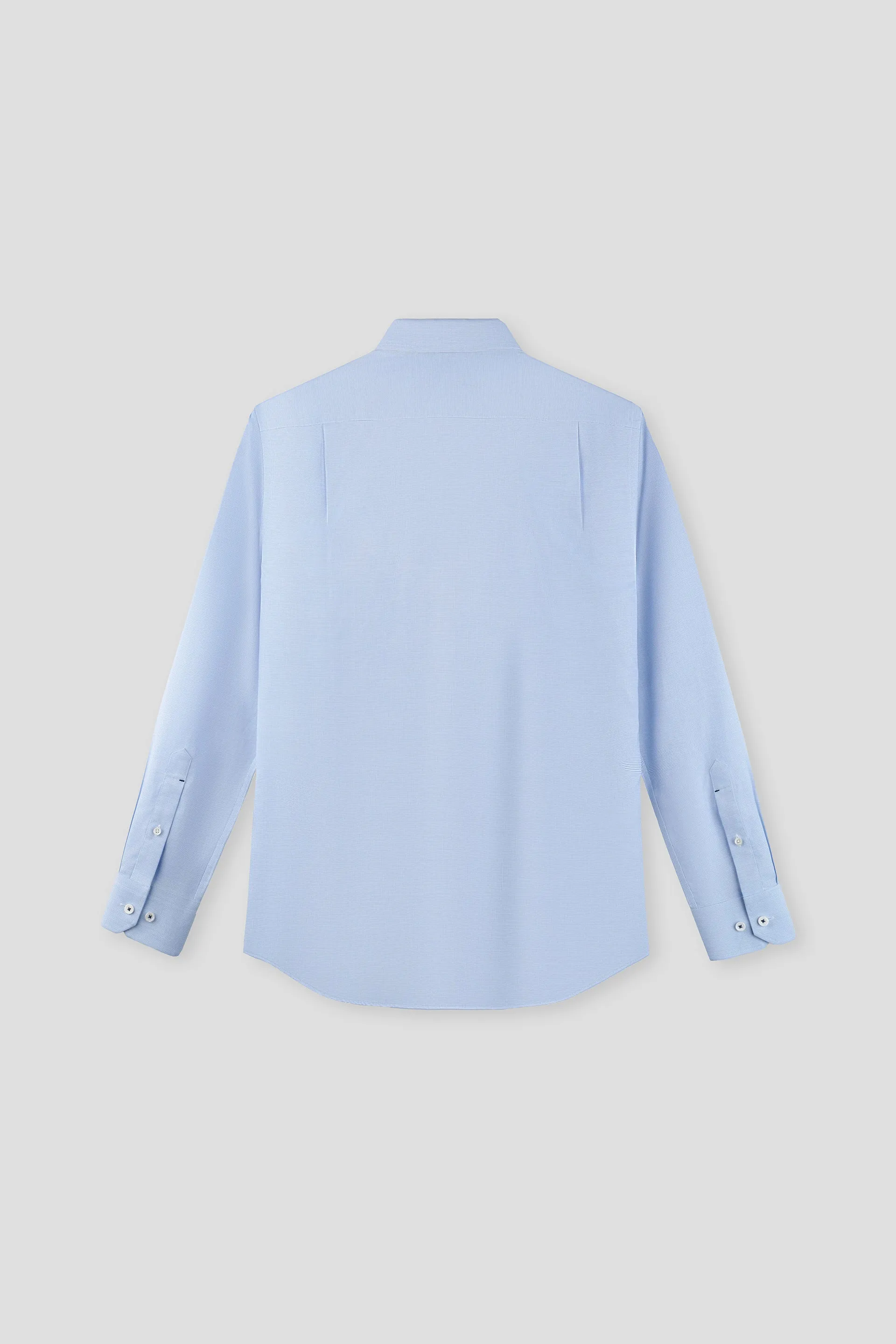 gender-neutral Corporate Wear VISDRY? Basketweave Dress Shirt | Light Blue 24934N