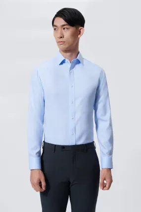 Striped Design VISDRY? Dobby Dress Shirt | Light Blue 2408NZ