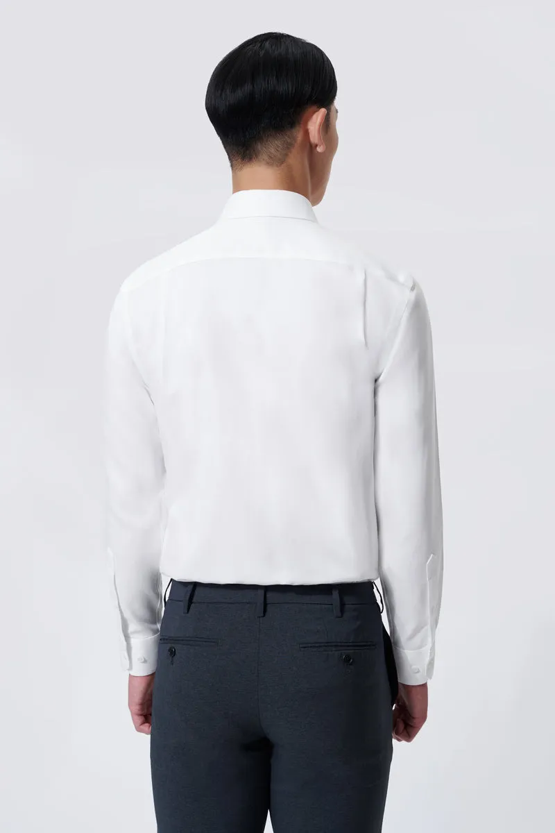 VISDRY? Dobby Dress Shirt | White WH001Z Local Favorite