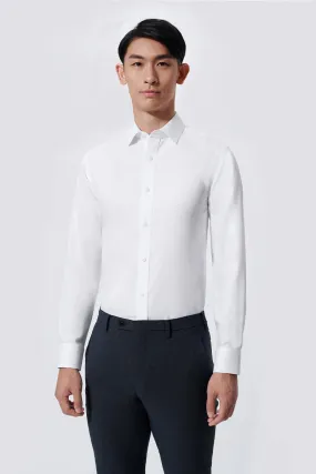 VISDRY? Dobby Dress Shirt | White WH001Z Active Wear
