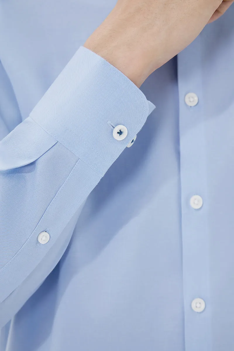 Non-irritating VISDRY? Twill Button-Down Smart Shirt | Light Blue 9773NZ