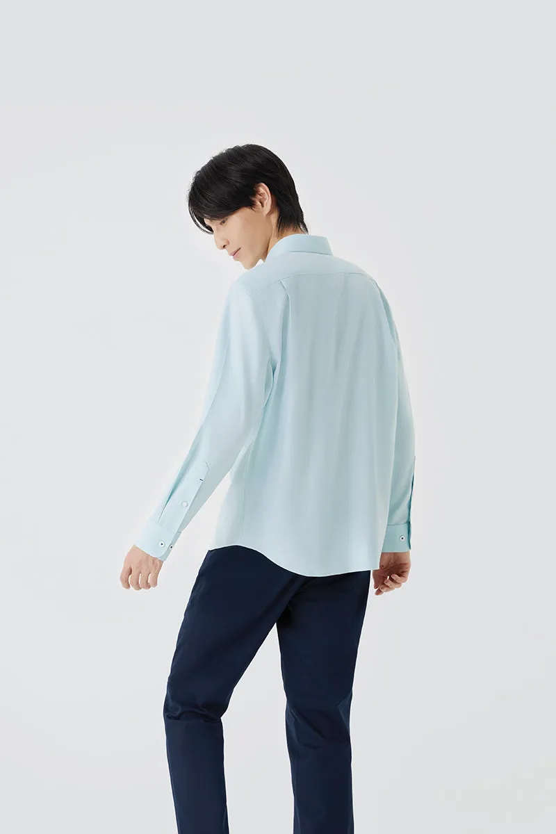 VISDRY? Twill Button-Down Smart Shirt | Mint 7560NZ Luxurious Feel Summer Camp