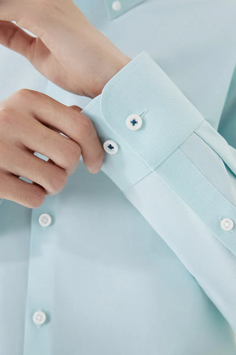 Fashion Statement Daytime Look VISDRY? Twill Button-Down Smart Shirt | Mint 7560NZ