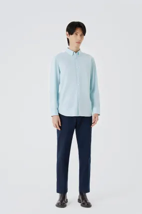 Striped Design VISDRY? Twill Button-Down Smart Shirt | Mint 7560NZ