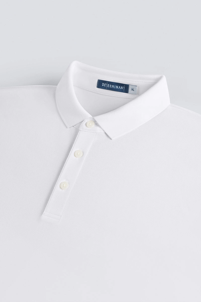 VISDRY? 3-Button Pique Polo | White WH001Z Sporty Vibe Essential Style