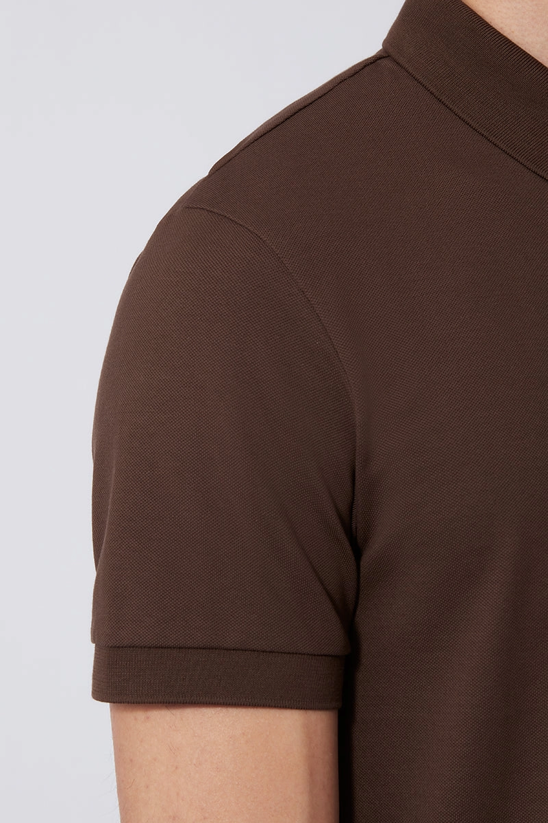 Relaxed Apparel VISDRY? Pique Polo | Brown BRE046