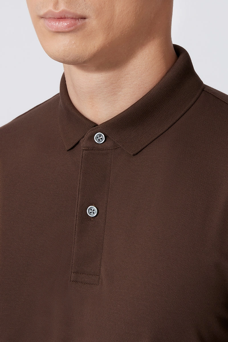 Fashion Forward Light Fabric VISDRY? Pique Polo | Brown BRE046
